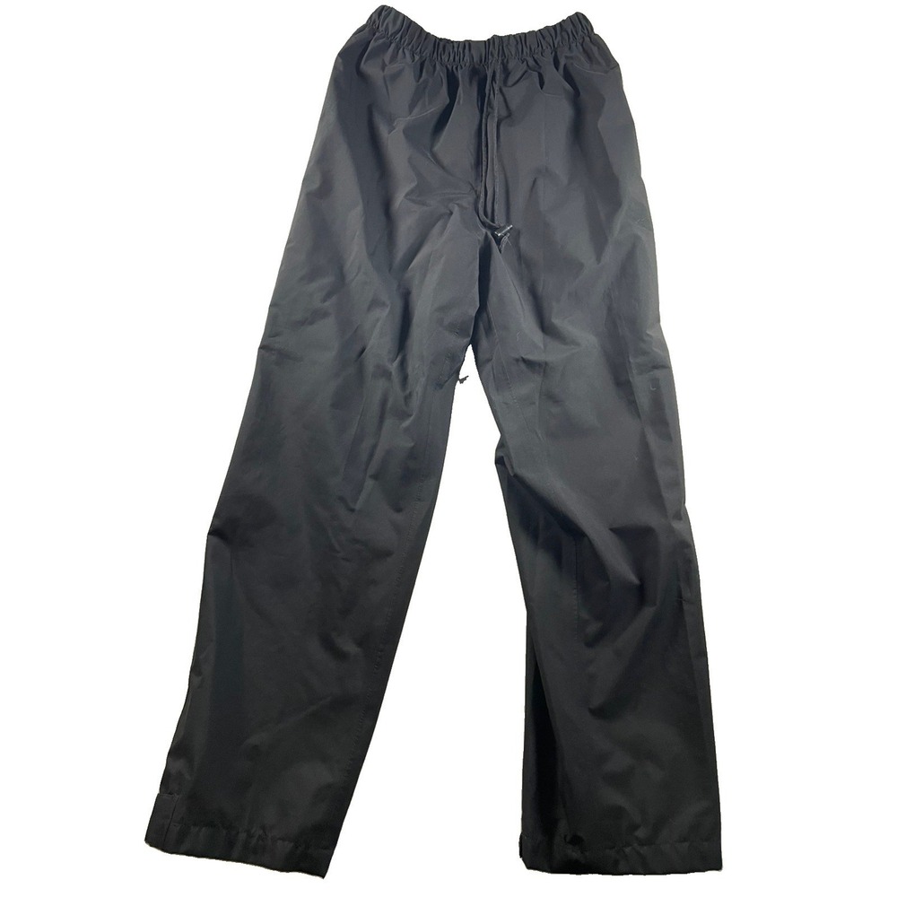 Vintage REI Gore-Tex Rain Pants Men's M Drawsting Hiking Outdoor Black